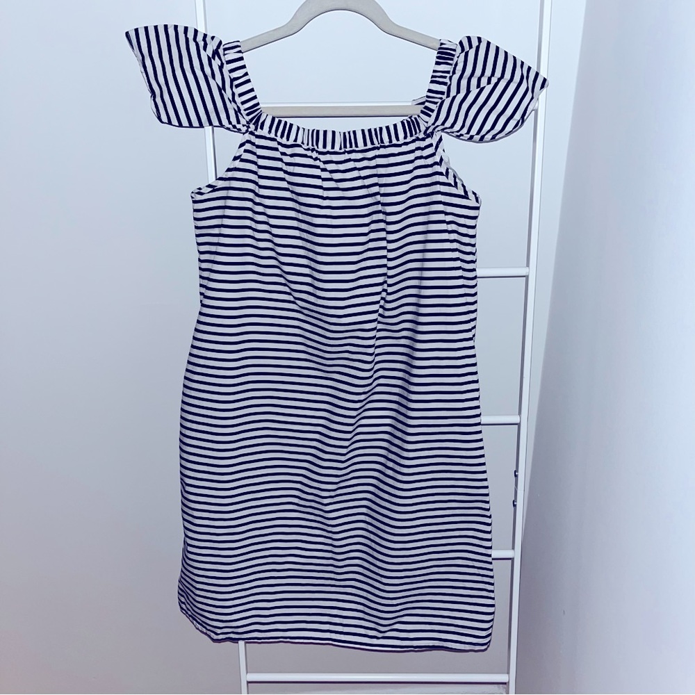 Off the shoulder striped dress
